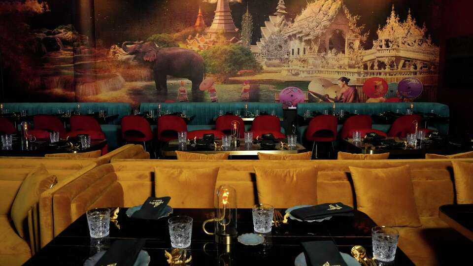 The interior of MaKiin restaurant is photographed on Wednesday, Oct. 18, 2023 in Houston. The restaurant is aiming to be the city's first fine dining Thai spot.