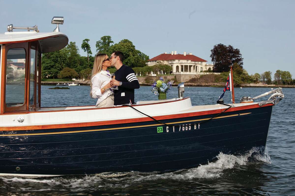 A private yacht at Delamar Greenwich Harbor