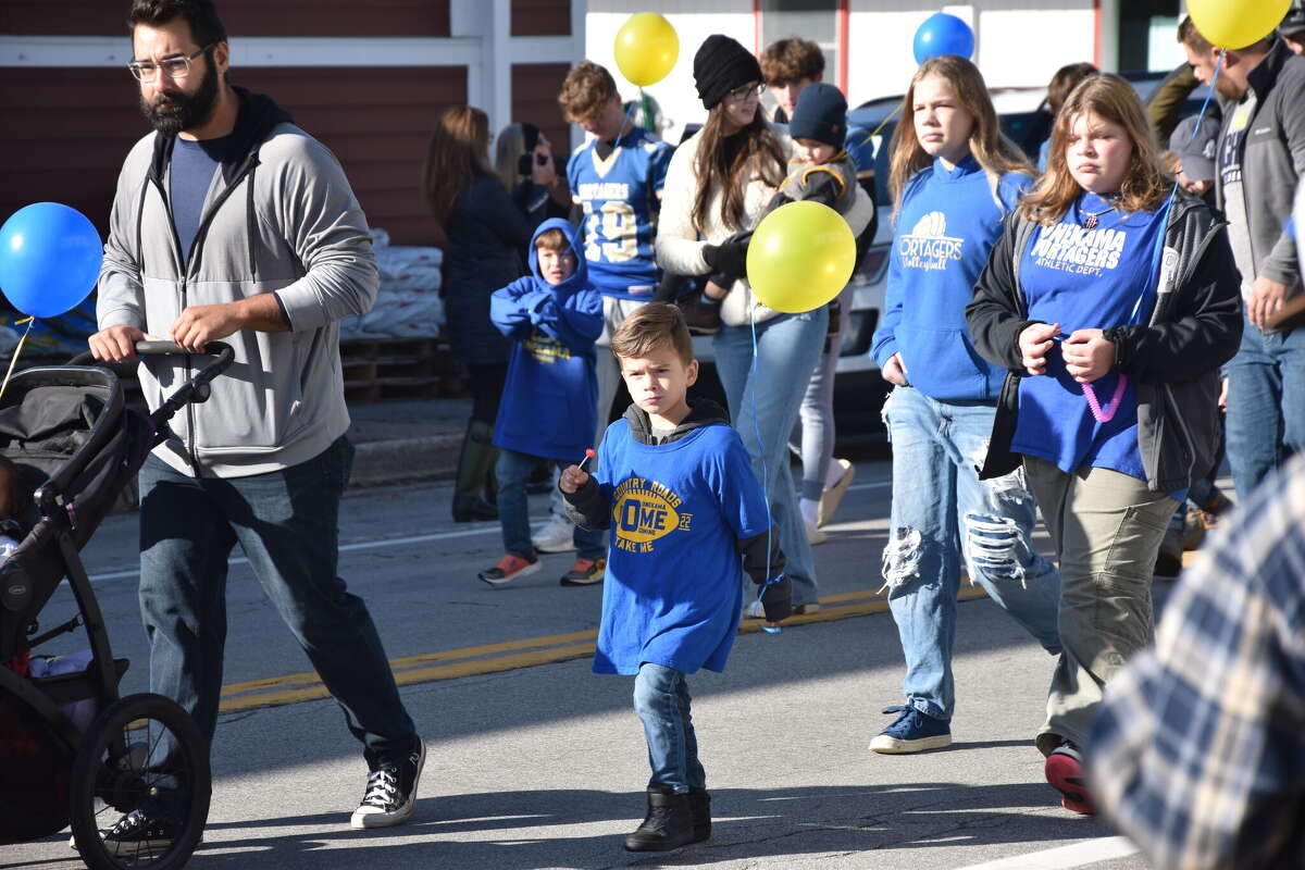 Onekama Portagers brought their spirit to the parade