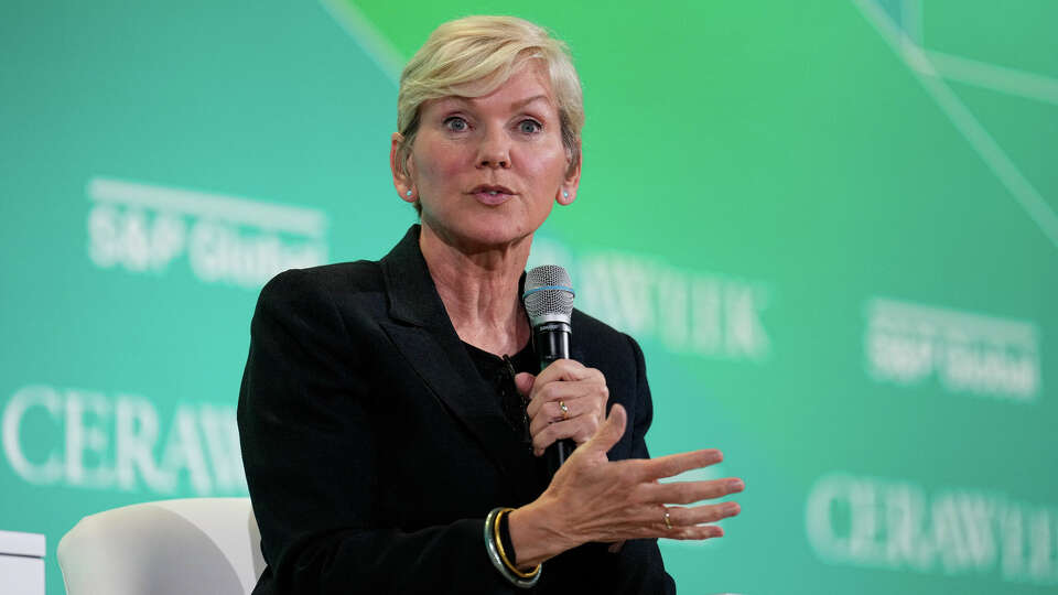 U.S. Energy Secretary Jennifer Ganholm speaks at CERAWeek by S&P Global Wednesday, March 8, 2023, at Hilton-Americas in Houston.