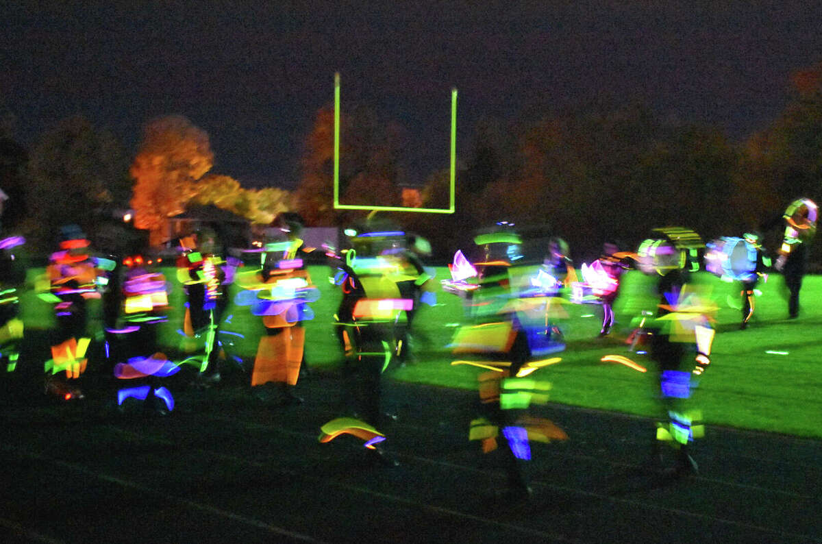 Reed City Michigan hosts glowing marching band invitational