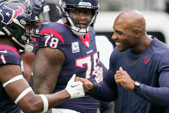 Texas will wear red helmets three times, the most allowed by NFL