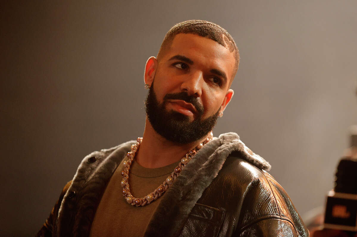 Drake speaks onstage during an event in Long Beach, California, on Oct. 30, 2021.