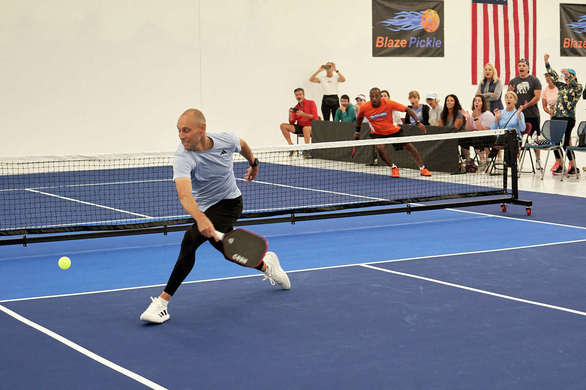 Pickleball pro Steve Rogers takes on Blaze Pickle pro Rudy Meredith.