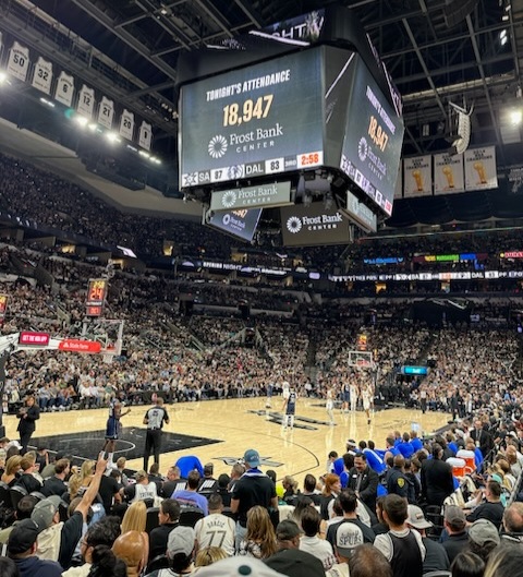 Rapper NLE Choppa joins sellout crowd at Spurs season opener