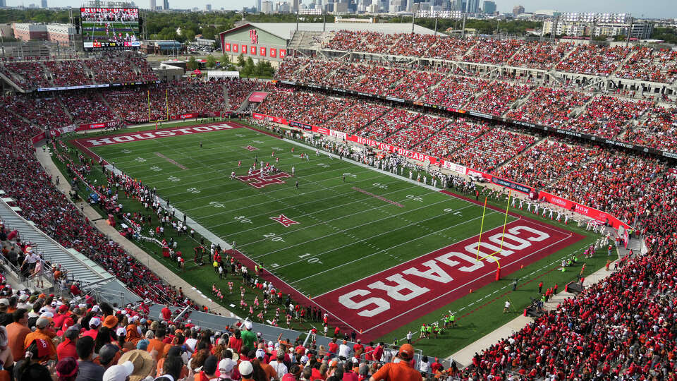 Houston plays Texas during a sold-out NCAA college football game at TDECU Stadium, Saturday, Oct. 21, 2023, in Houston.