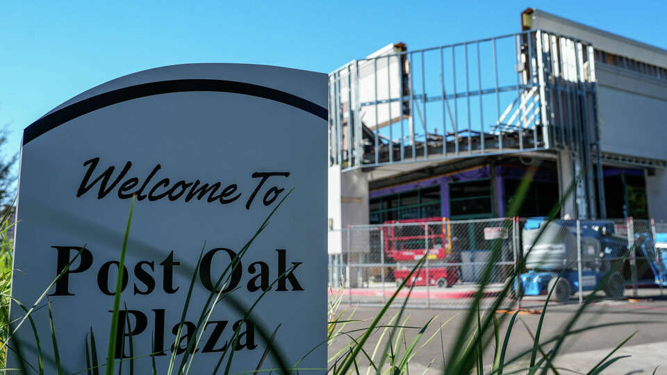 Post Oak Plaza retail center continues to undergo a multiyear renovation on Wednesday, Nov. 1, 2023, in Houston.