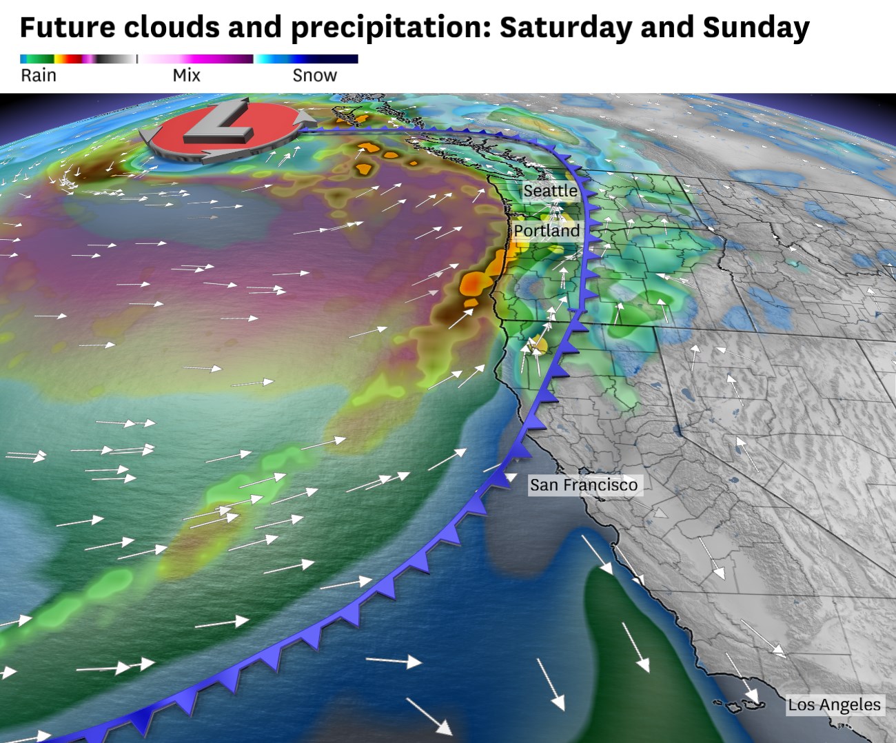 暴风雨即将袭击加利福尼亚，这些地区将迎来大雨