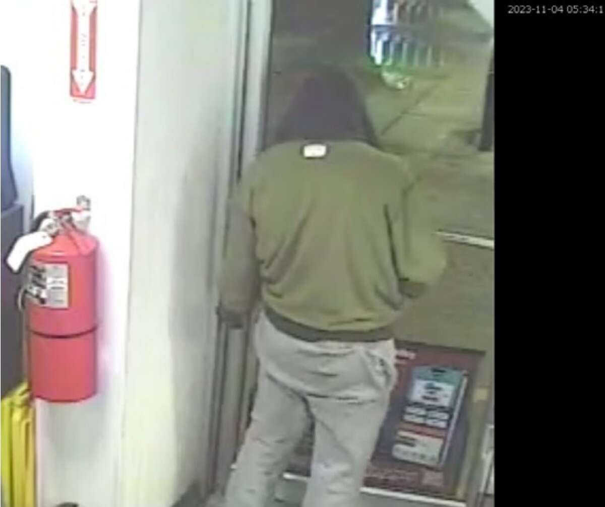 Big Rapids police have released surveillance images of a suspect involved in an armed robbery Saturday, Nov. 4, at an Admiral gas station.