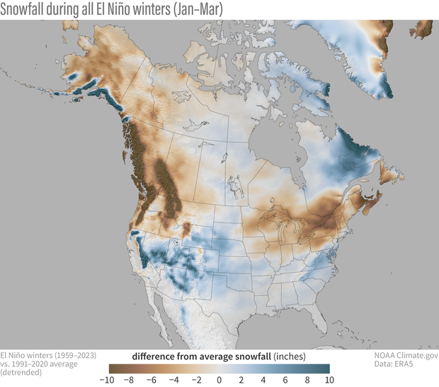 What NOAA’s new snow maps say about California’s upcoming winter