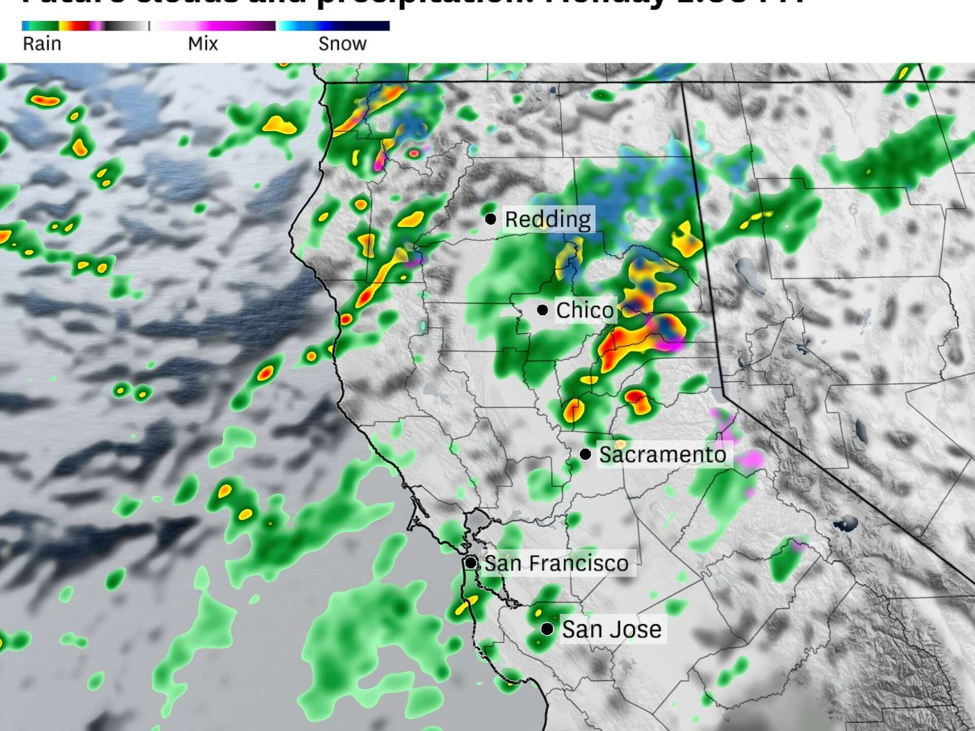 California weather: Rain, thunderstorms and Sierra snow forecast