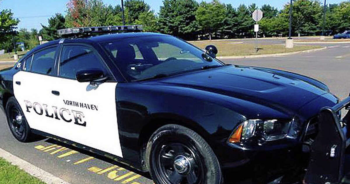 A North Haven police vehicle in a file photo. A sport-utility vehicle stolen out of Cheshire was involved in a hit-and-run at the intersection of Skiff Street and Hartford Turnpike on Sunday, according to North Haven police.