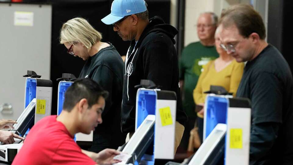 People voting for general election on Election Day on Tuesday, Nov. 7, 2023 at West Gray Multiservice Center in Houston.