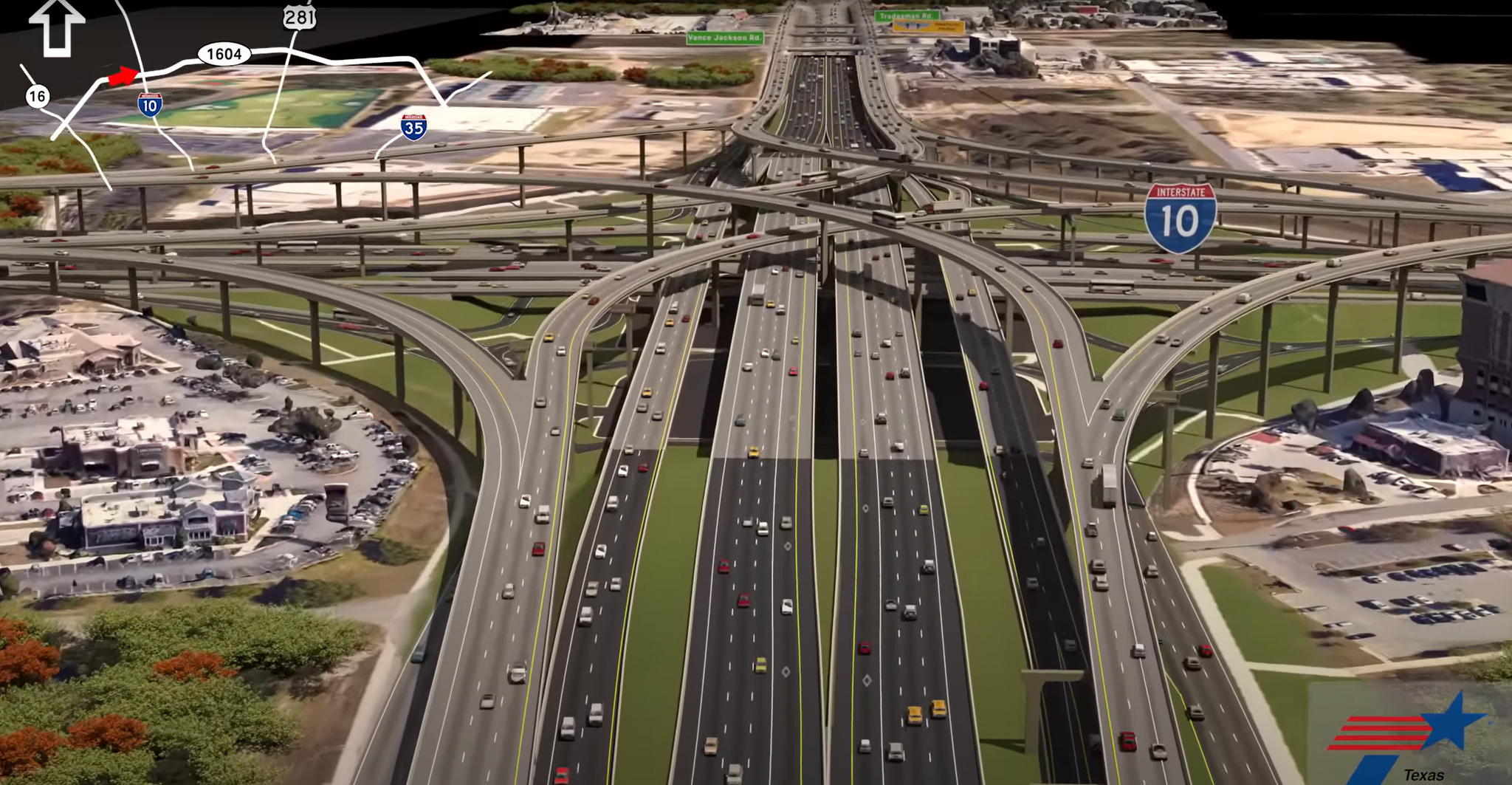 $1.4B TxDOT project expands 1604 with 10 lanes, interchange
