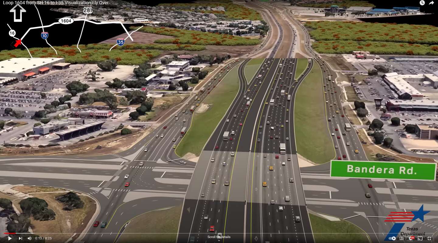 $1.4B TxDOT project expands 1604 with 10 lanes, interchange