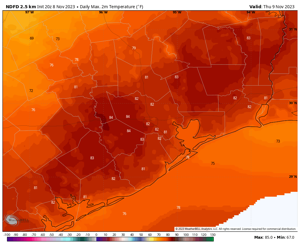Houston gets one last warm Thursday before the next cold front hits