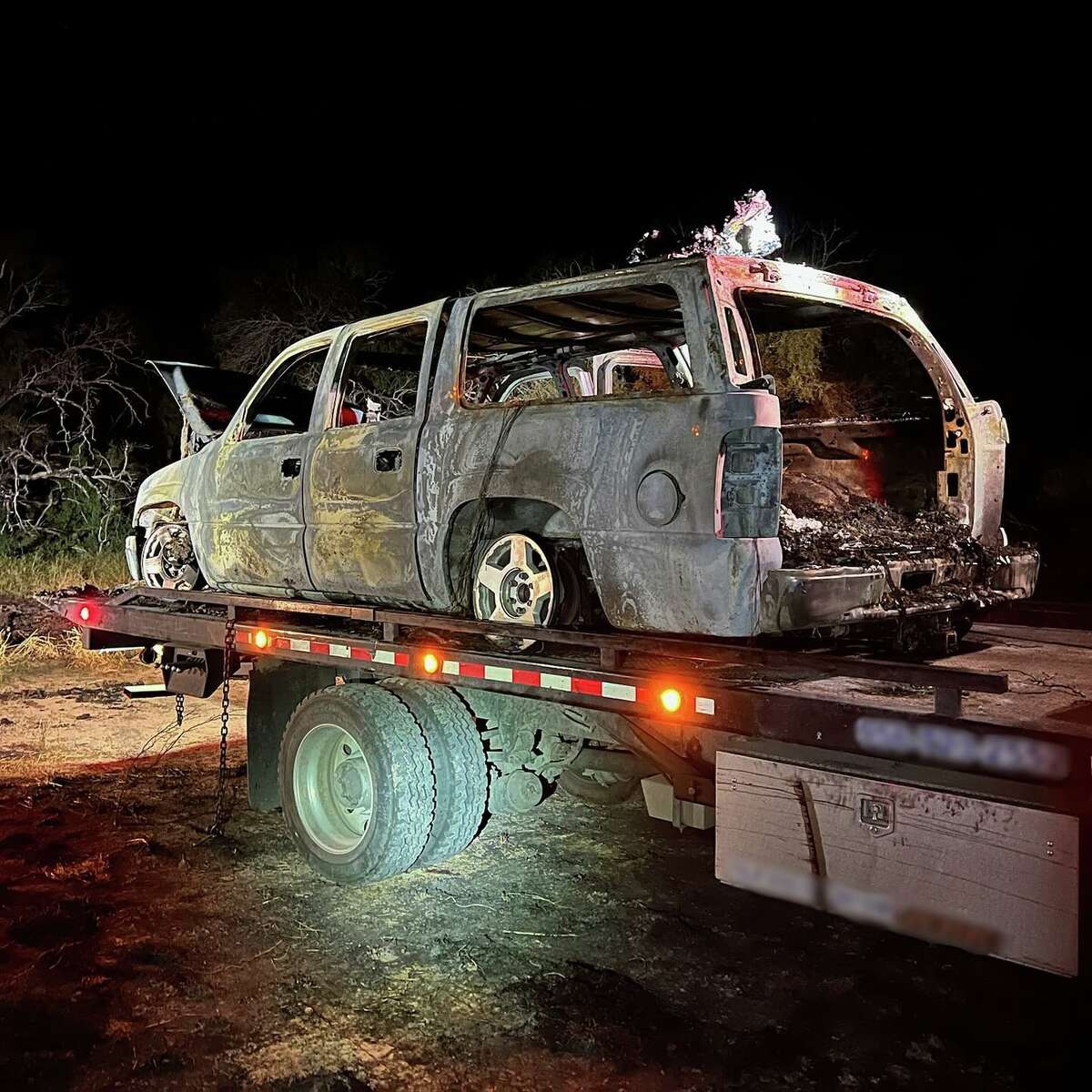 SUV loaded with pot catches fire