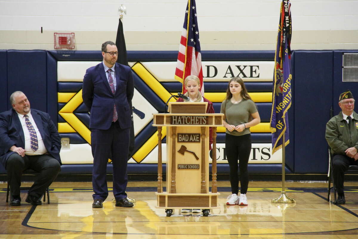 Veterans Day program at Bad Axe Schools
