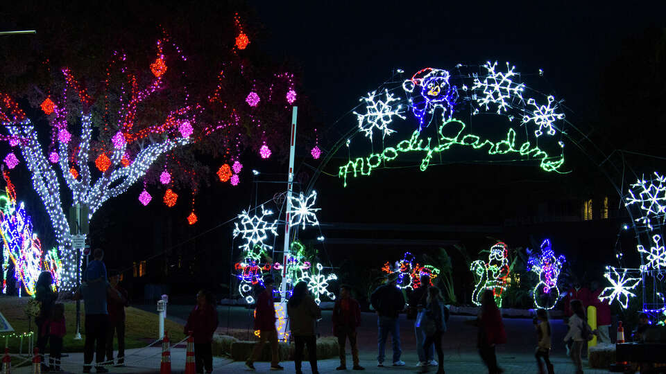 Visitors can take a casual mile-long walk along the 22nd annual Festival of Lights.  Each year, the event has gotten bigger and better, Jerri Hamacheck, marketing director at Moody Gardens. 