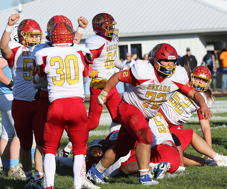 Shells roll Stanford Olympia 56-30, get first semi since '87