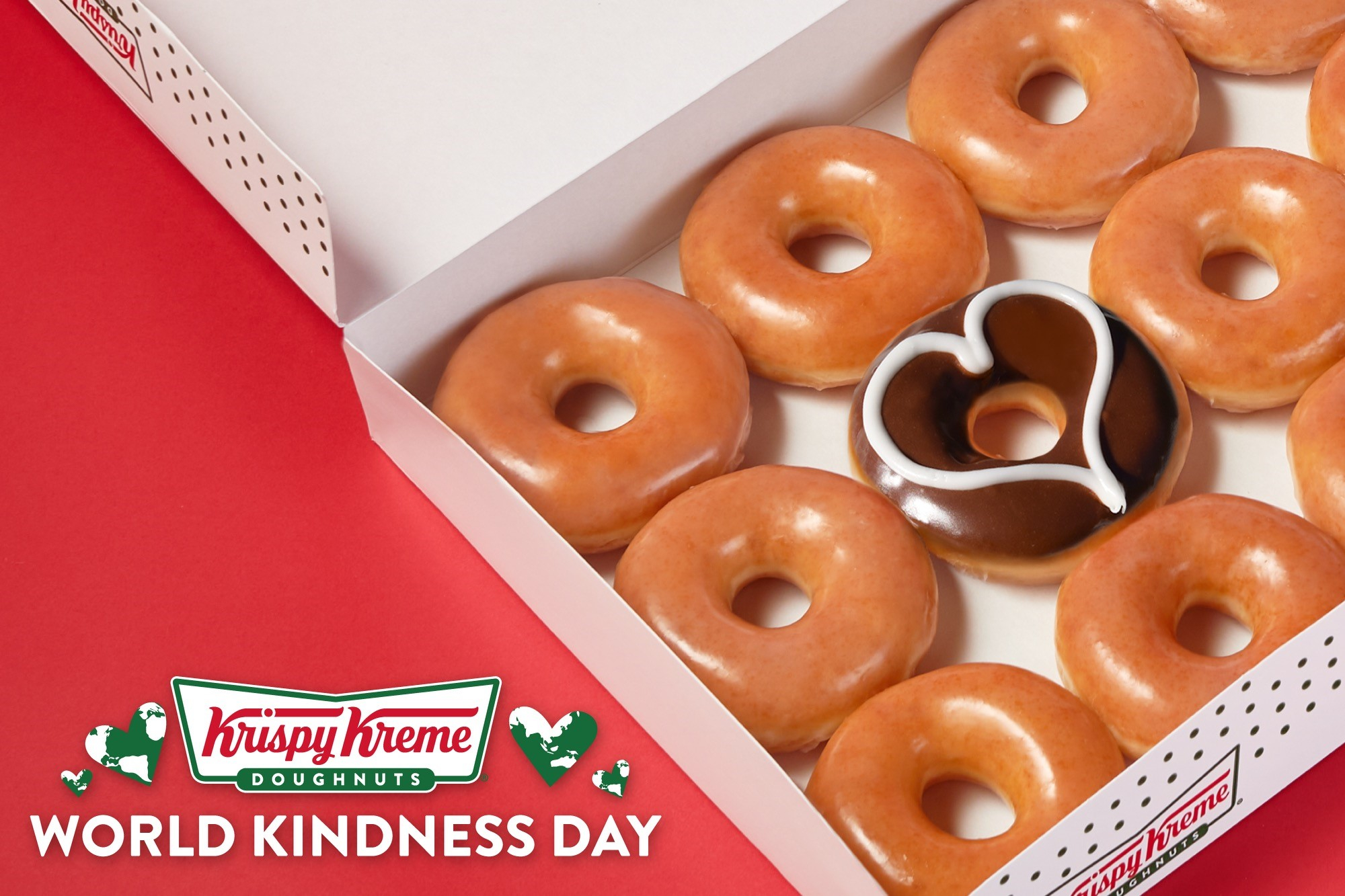 2023 World Kindness Day Free a dozen Krispy Kreme donuts