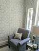 A hand-painted trellis design created by Stephanie Salway of Starlily Design Studio LLC.