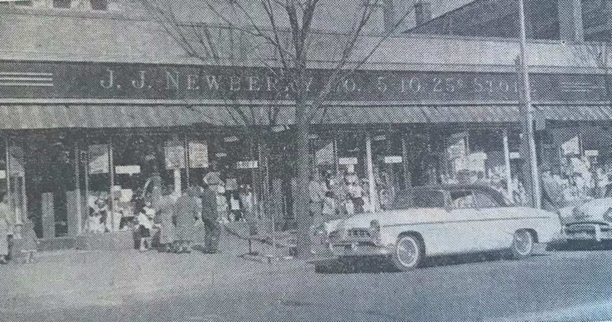 J.J. Newberry Co., 205 E. Main St., had been in business for 28 years in 1958. Affectionately called Newberrys, the store sold quality merchandise at sensible prices.