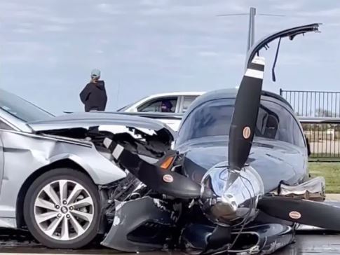 Video: Small Plane Crashes Into Car During Emergency Landing In Texas