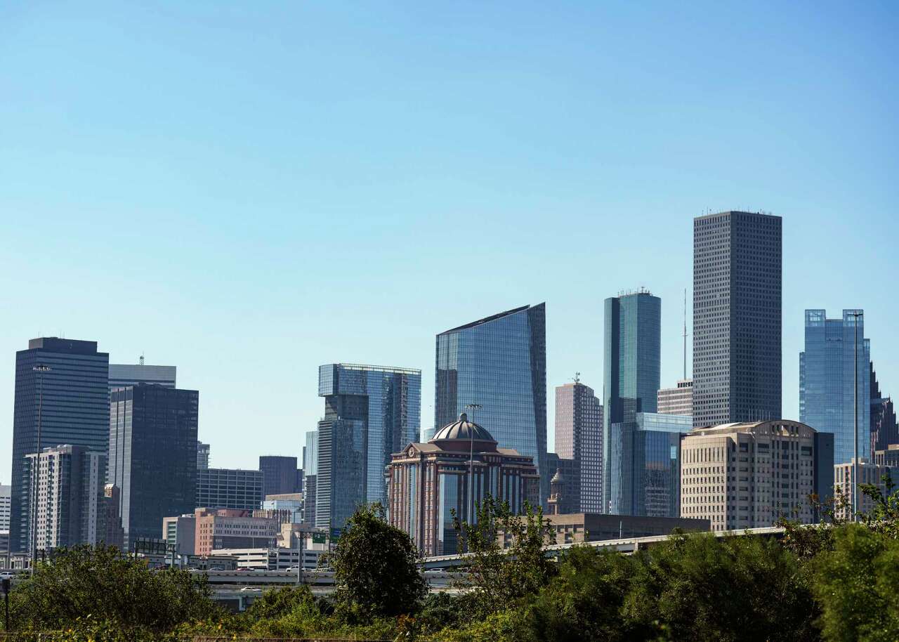 The Houston skyline is seen looking south east toward Interstate 59, Wednesday, Nov. 15, 2023, in Houston.