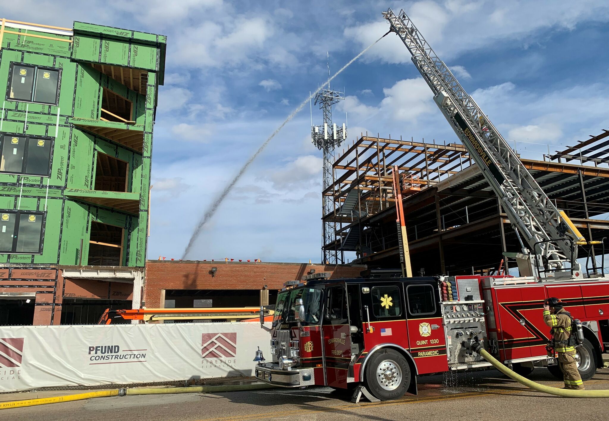 Fire breaks out at Station on Main site in downtown Edwardsville