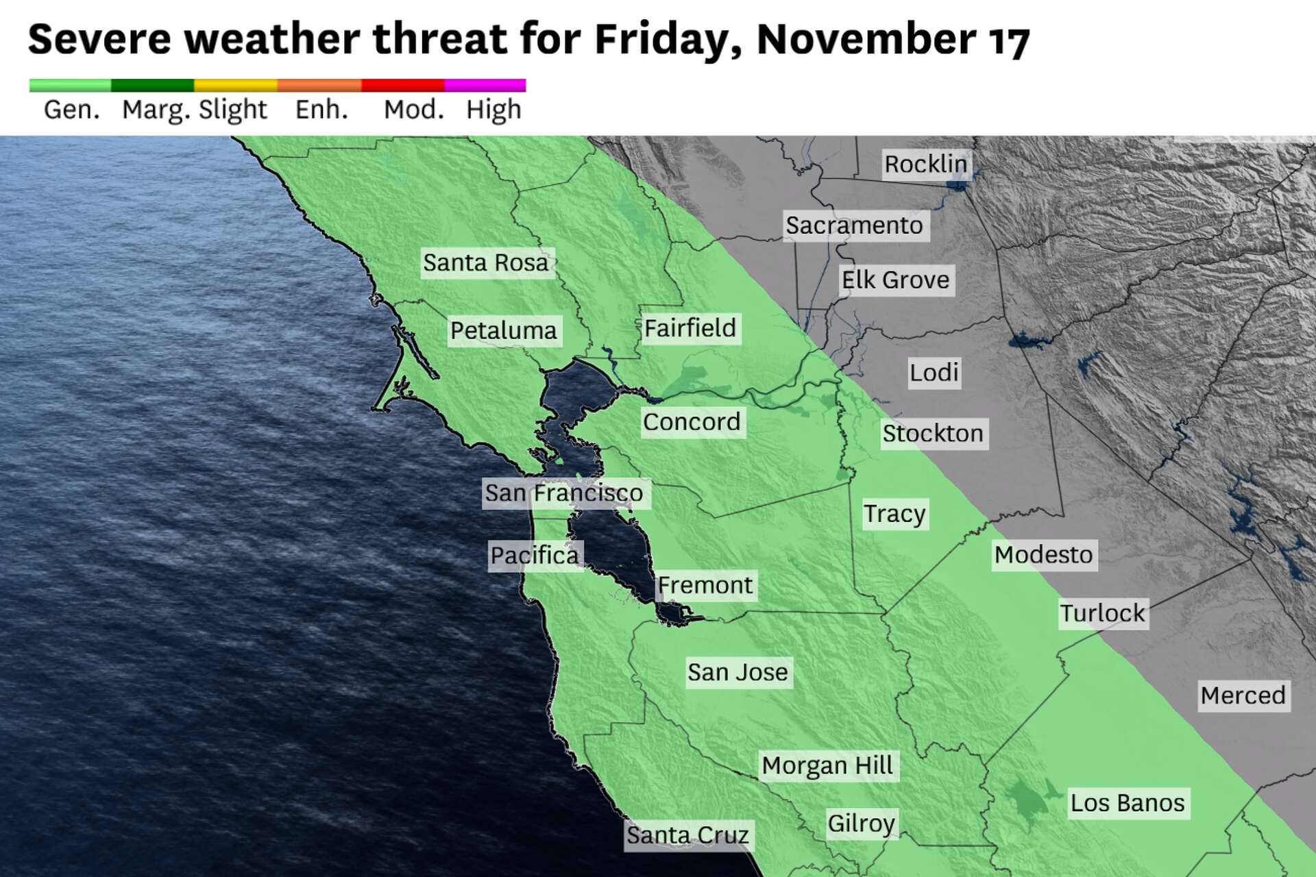 Bay Area storm: When thunder and lightning could hit the region