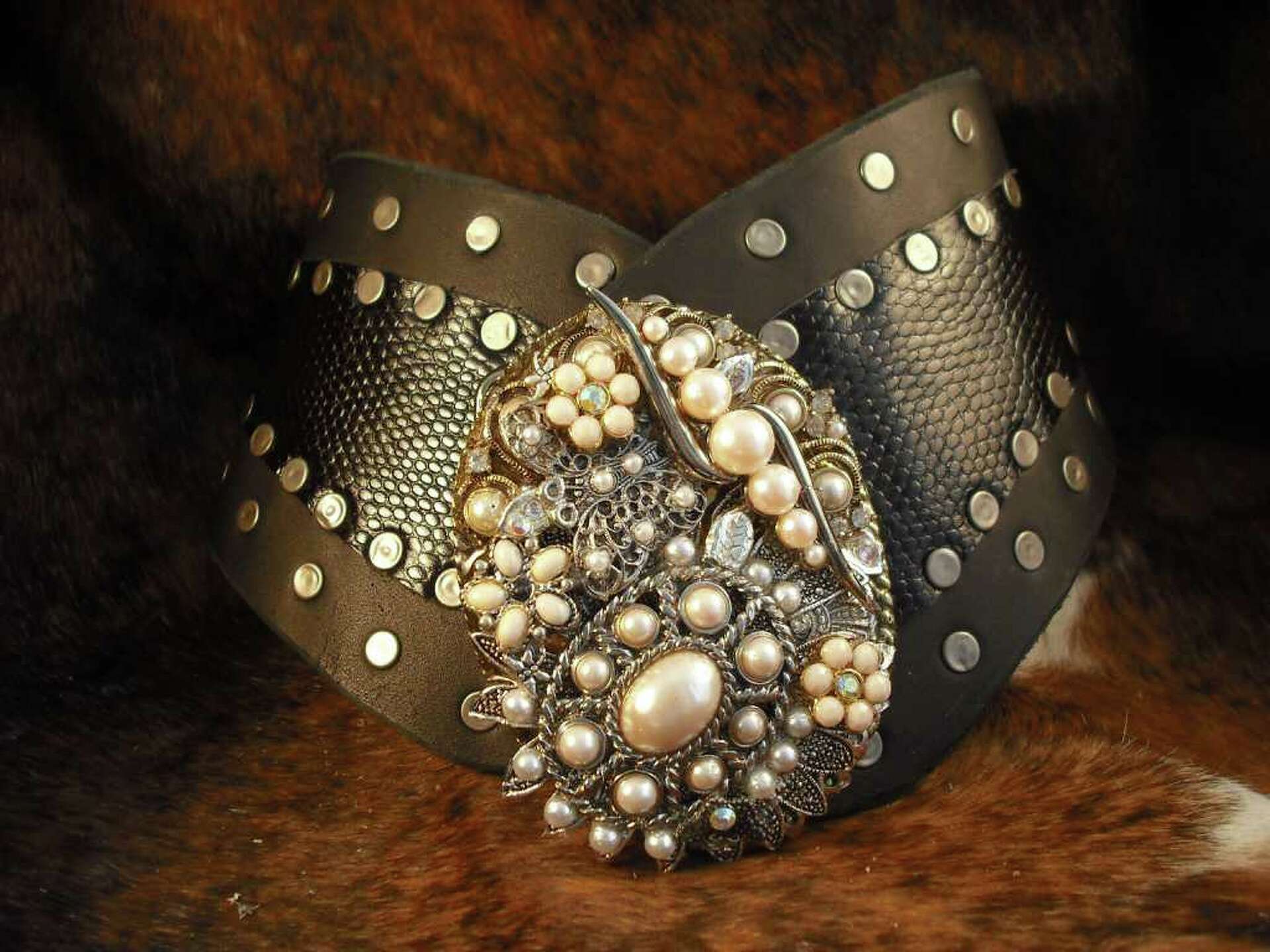 Vintage Stelios Paraskevas Handwoven Braided Copper Oval Buckle Belt‎ Lululemon Shawl Wrap main image 2