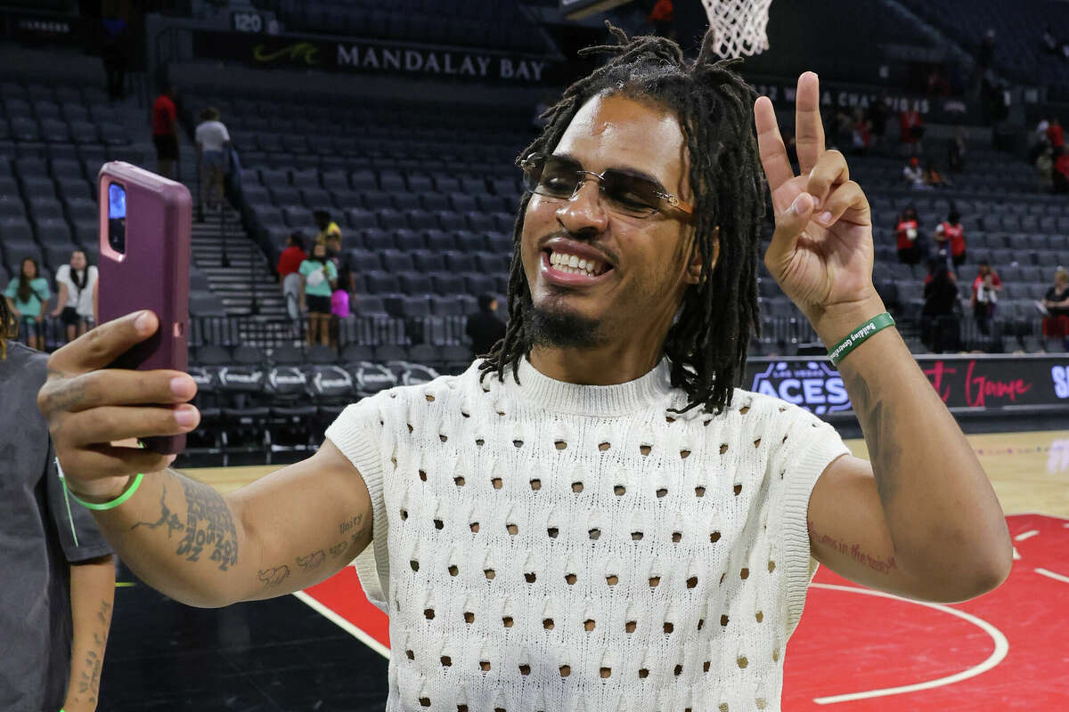 LAS VEGAS, NEVADA - JUNE 29: TikTok food reviewer Keith Lee is interviewed after attending a game between the New York Liberty and the Las Vegas Aces at Michelob ULTRA Arena on June 29, 2023 in Las Vegas, Nevada. The Aces defeated the Liberty 98-81. NOTE TO USER: User expressly acknowledges and agrees that, by downloading and or using this photograph, User is consenting to the terms and conditions of the Getty Images License Agreement. (Photo by Ethan Miller/Getty Images)