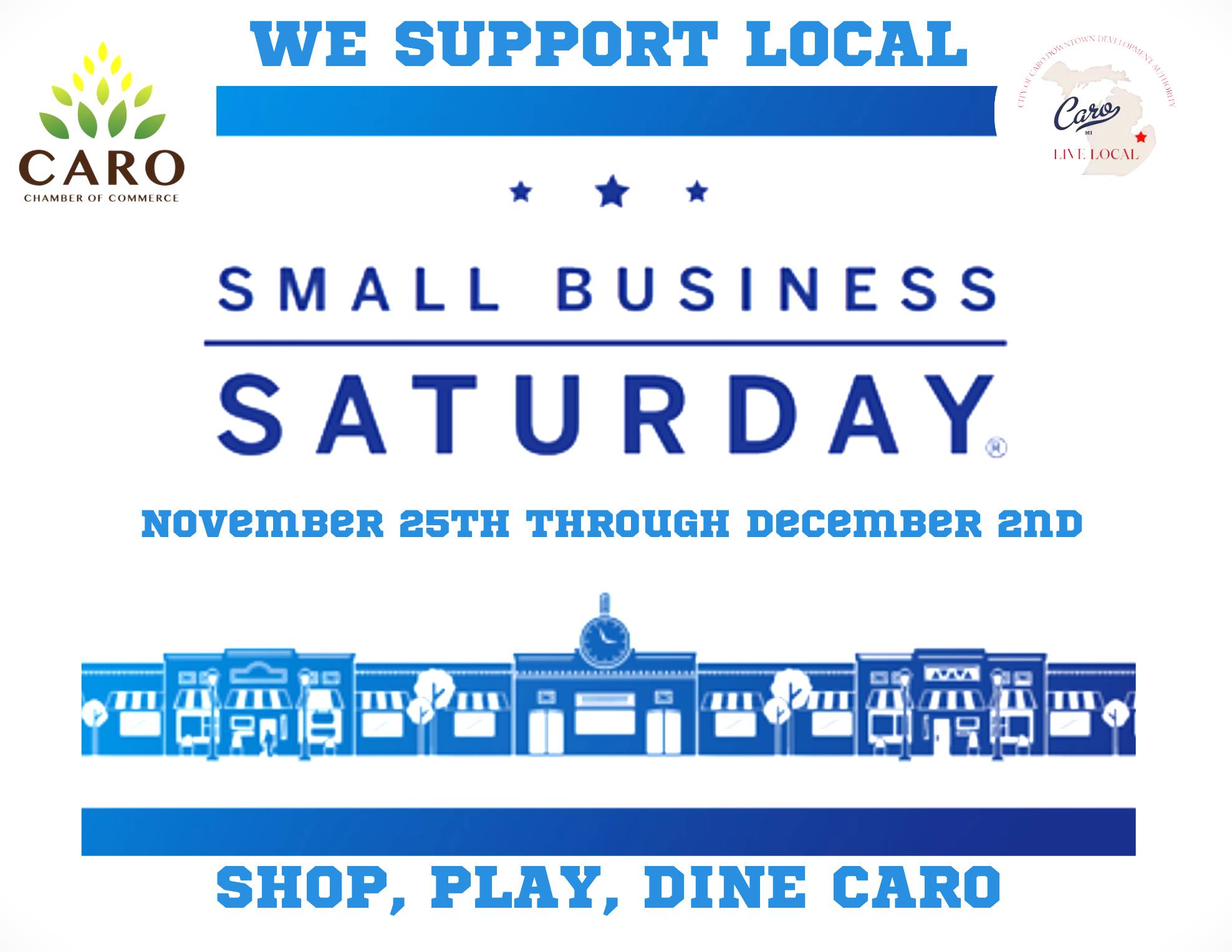 Small Business Saturday Caro DDA and Chamber of Commerce event