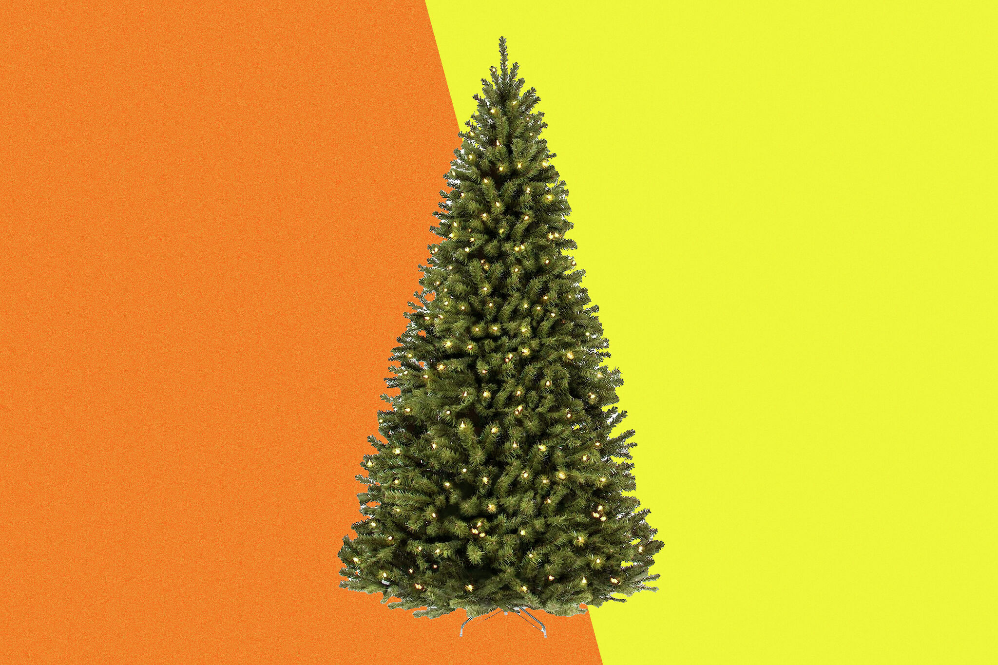 Christmas Tree Cyber Monday This prelit 4.5foot spruce is just 56