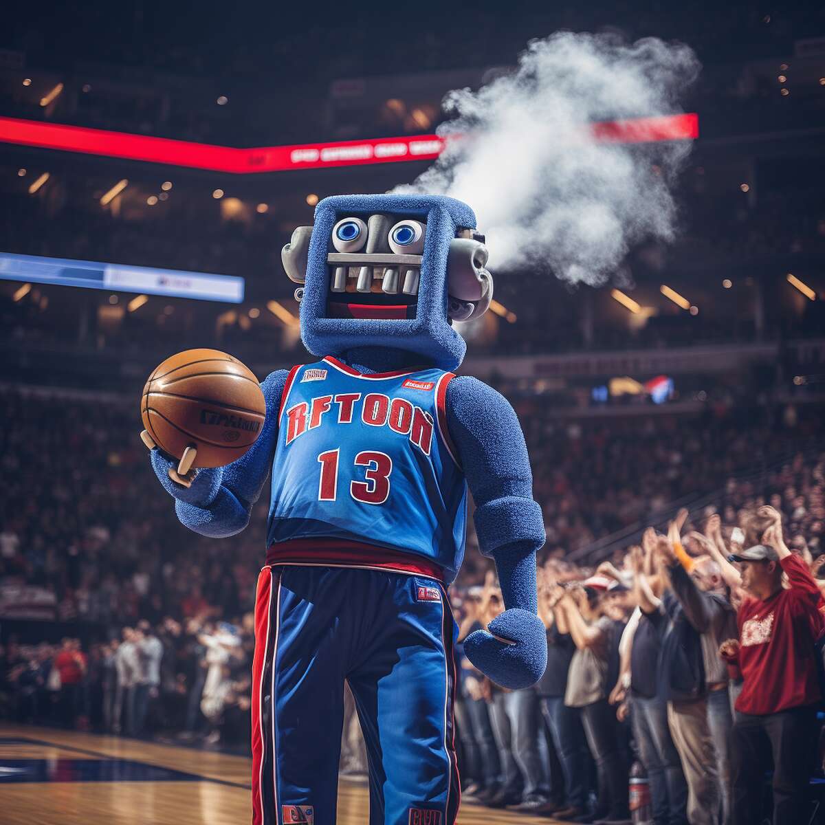 AI reimagines Detroit Pistons' mascot from car part namesake