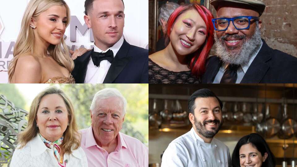 From right to left: Alex and Reagan Bregman, JooYoung Choi and Trenton Doyle Hancock, Nancy and Rich Kinder and Aaron Bludorn and Victoria Pappas Bludorn are among Houston's most powerful couples. 