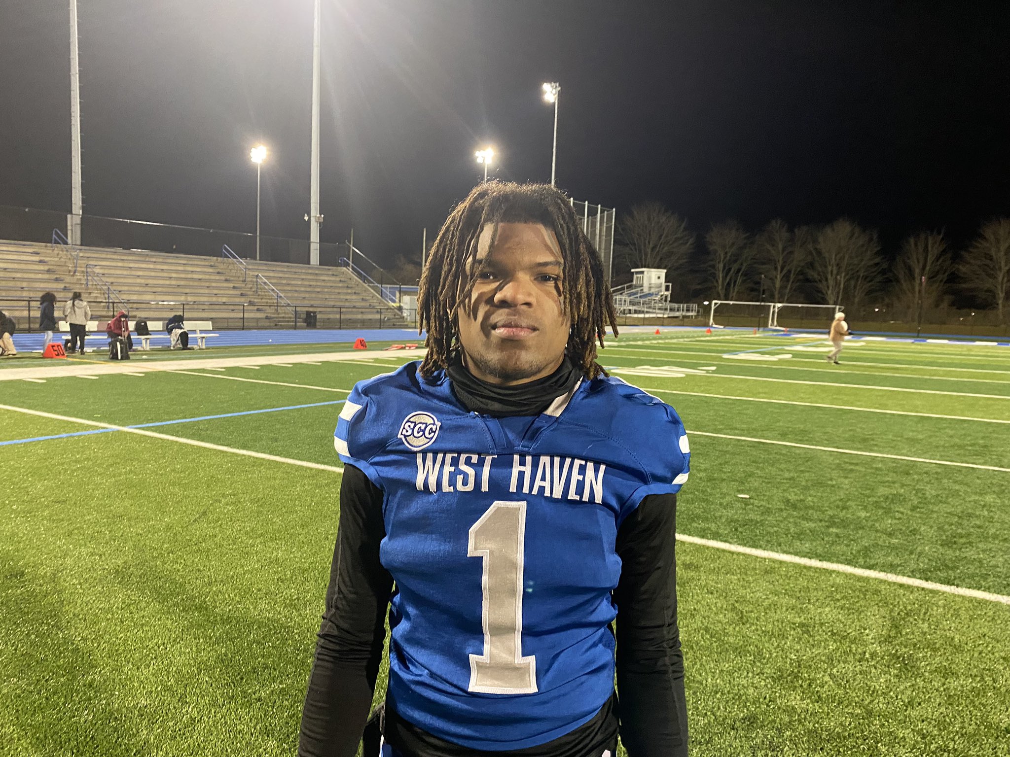 CT football playoffs West Haven vs. New Britain CIAC Class LL game.