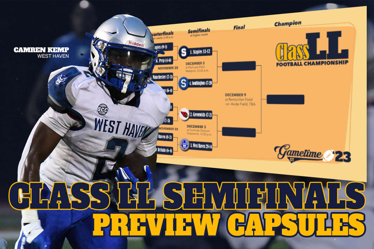 Class LL CIAC quarterfinal high school football previews 2023