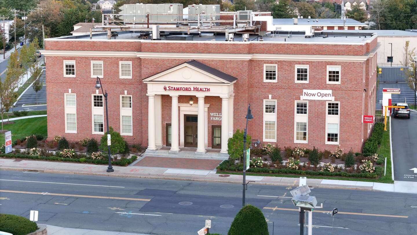 Norwalk bank renovated for Stamford Health & Wells Fargo branch