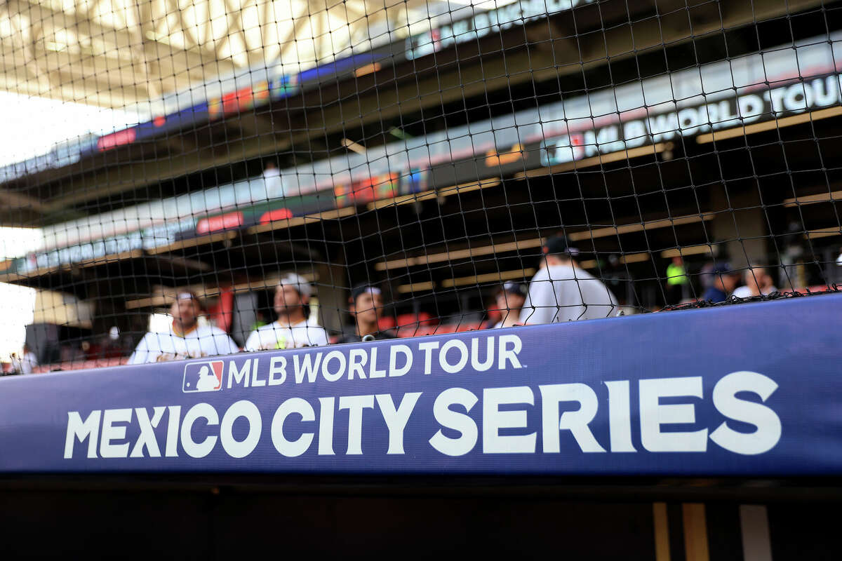 A view of the dugout prior to the MLB World Tour Mexico City Series between the San Francisco Giants and the San Diego Padres at Alfredo Harp HelÃº Stadium on April 29, 2023 in Mexico City, Mexico. 