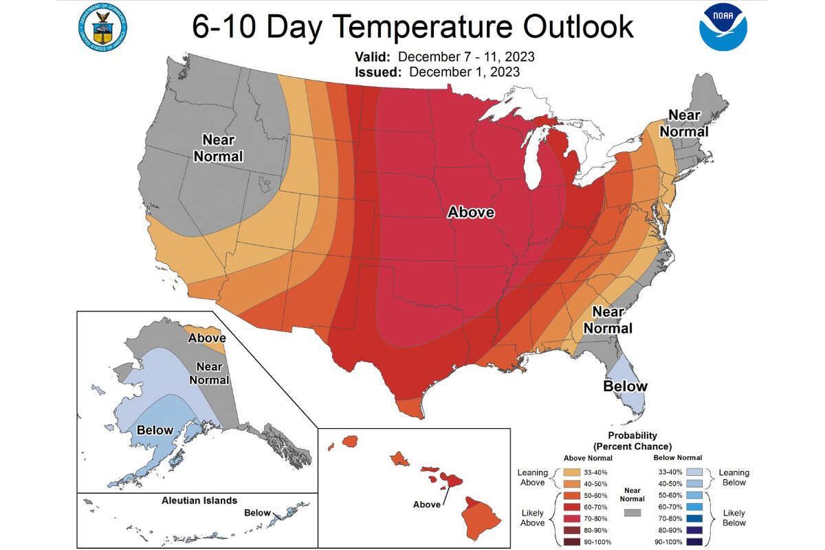 NOAA predicts above average temperatures for Michigan in December