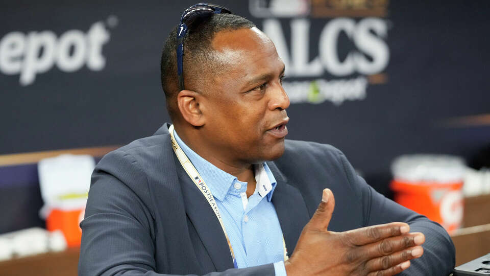 Houston Astros general manager Dana Brown is seen before Game 4 of the American League Championship Series at Globe Life Field on Thursday, Oct. 19, 2023, in Arlington.