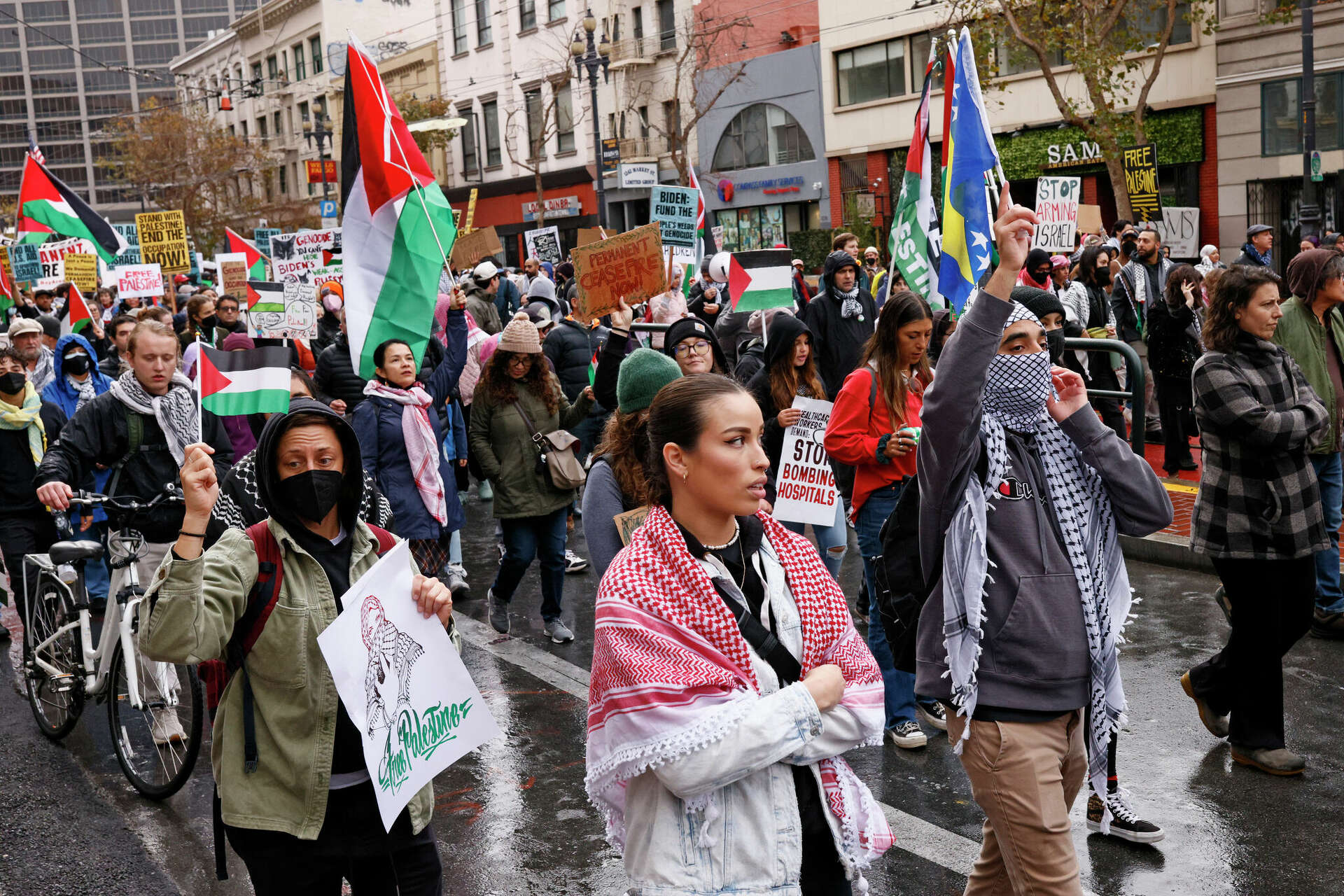 Thousands march through S.F. streets demanding cease-fire in Gaza
