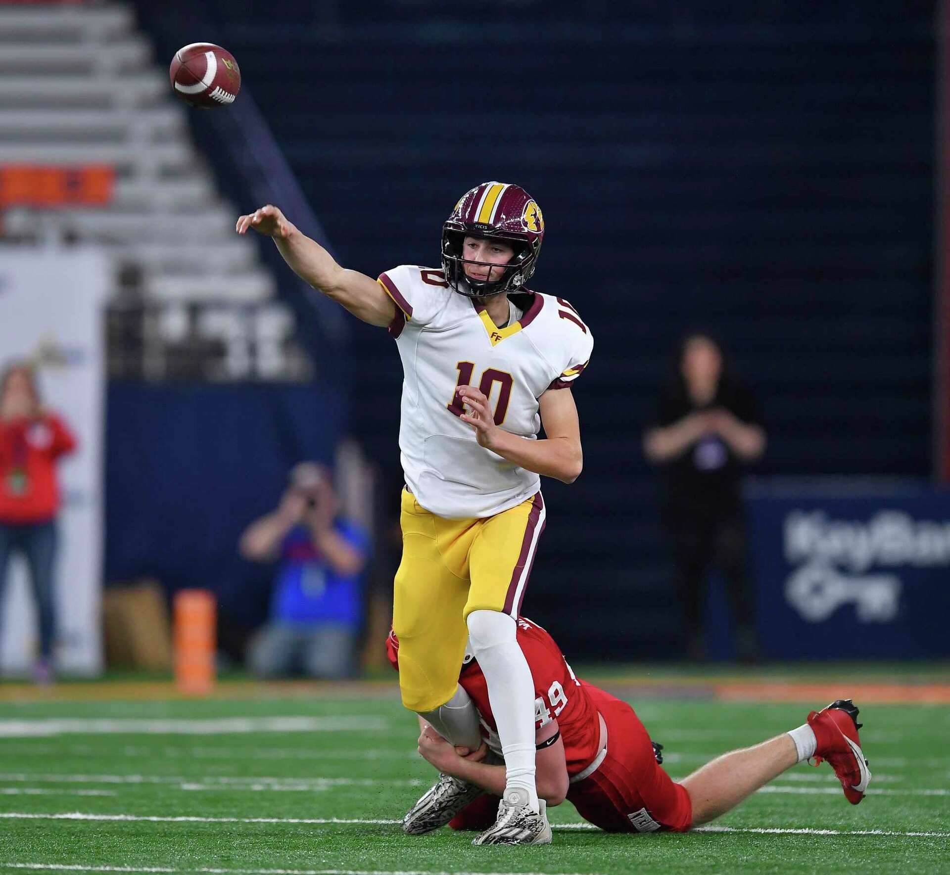 Quarterback Keegan Croucher is leaving Fonda-Fultonville