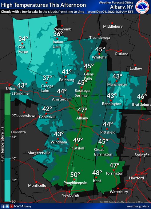 Parts of upstate to see scattered snow on Monday