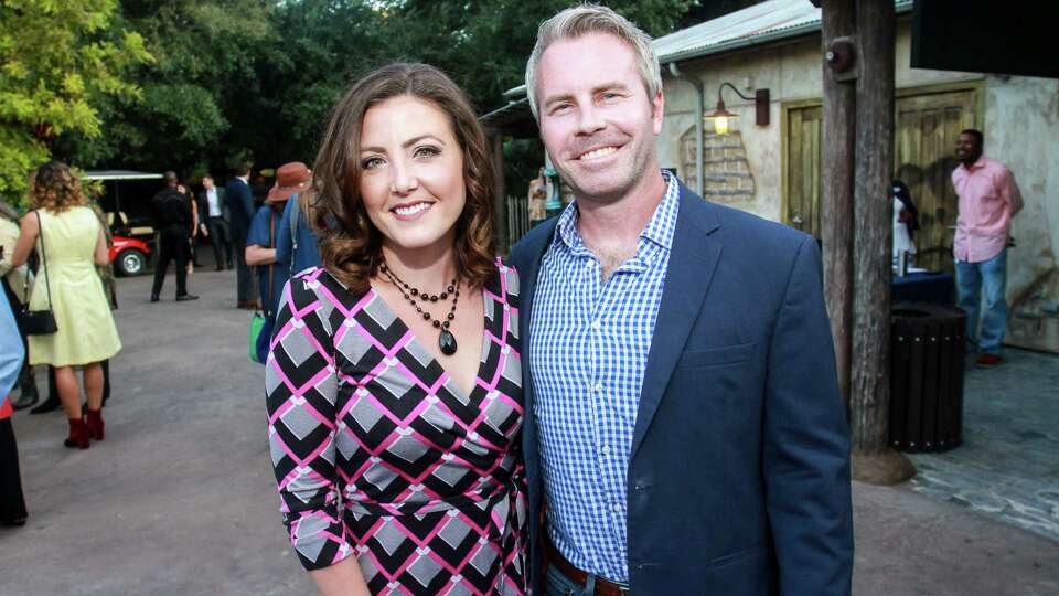 Brandi Smith and Justin Stapleton at the Houston Zoo Conservation Gala.