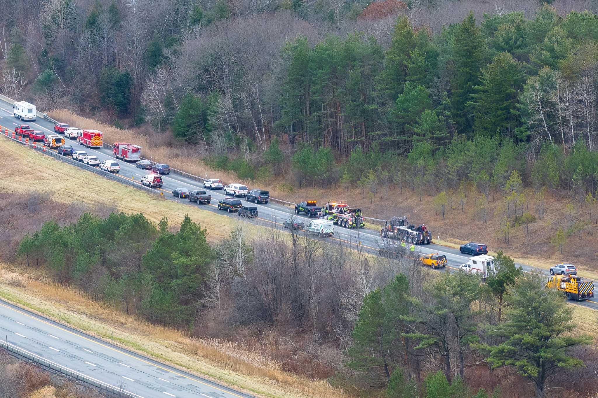 I-88 was shut down in both directions after truck crash