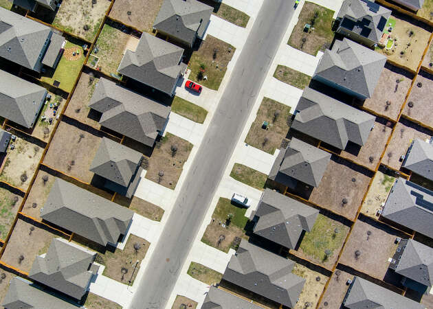 Homes in the Luckey Ranch subdivision are seen in a Tuesday, Nov. 1, 2022 aerial photo. ?Many homeowners in San Antonio and in Texas will see lower property tax bills this year.