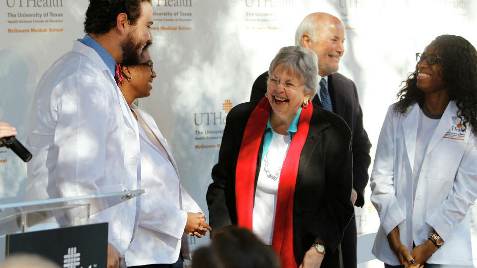 The UThealth Science Center is getting $75 million from the John P. McGovern Foundation. The medical school will be renamed the John P. and Kathrine G. McGovern Medical School. Monday, Nov. 23, 2015, in Houston. ( Steve Gonzales / Houston Chronicle )